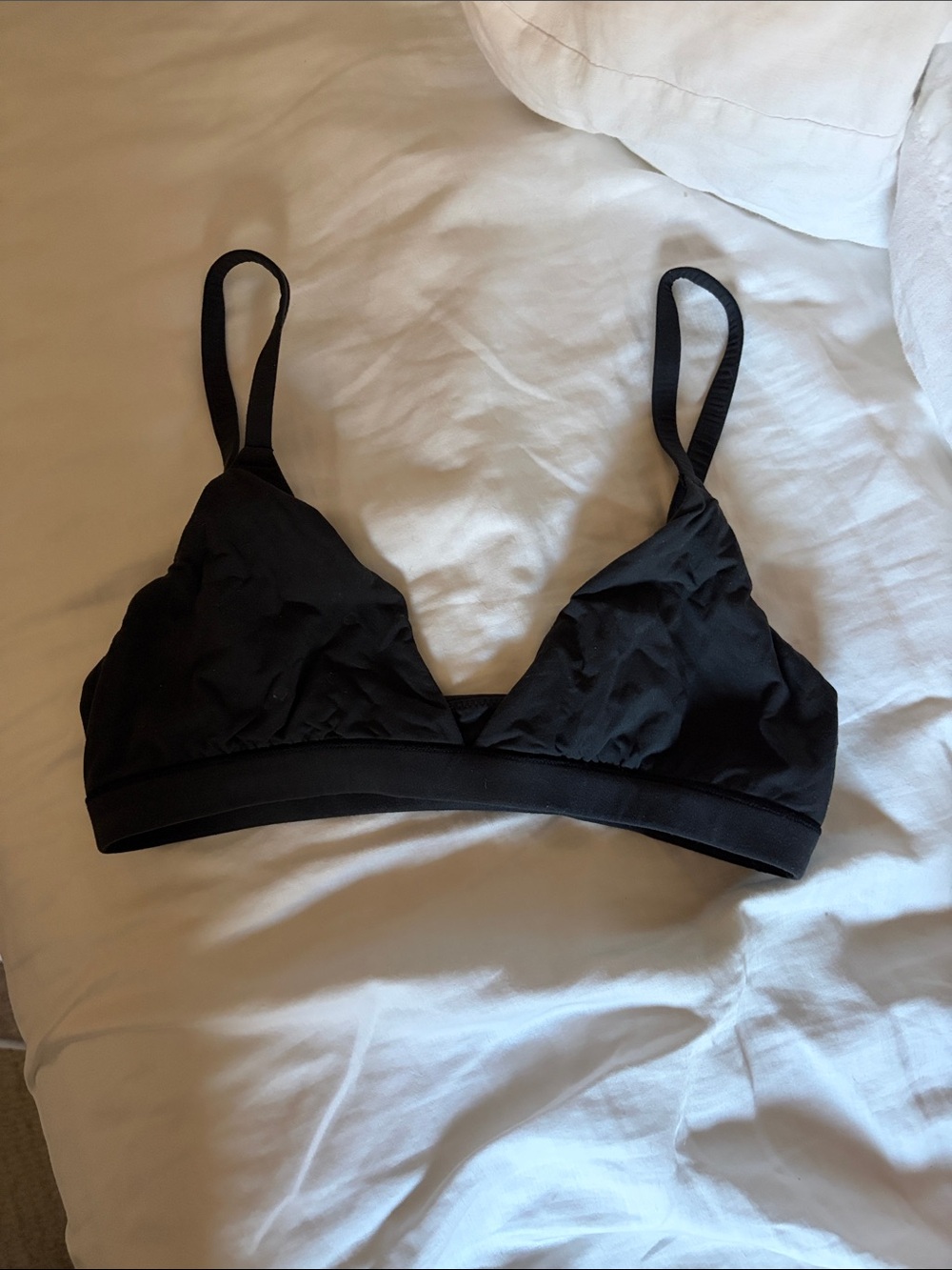 Skims Black Wireless Triangle Bralette
